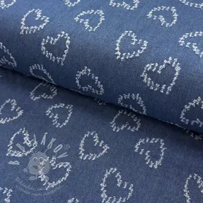 JEANS DENIM JACQUARD Hearts