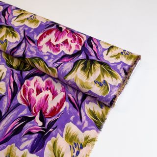 Viszkóz ECOVERO Flowers design A digital print