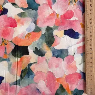 Viszkóz SATIN Flowers Tora digital print