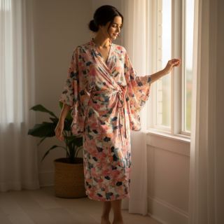 Viszkóz SATIN Flowers Tora digital print