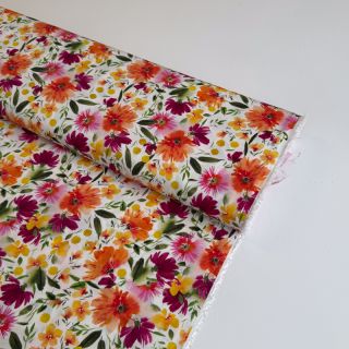 Viszkóz STRETCH Flowers Sonja digital print