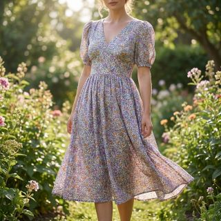 Viszkóz ECOVERO Flowers Galia offwhite