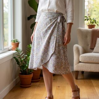 Viszkóz ECOVERO Flowers Galia offwhite