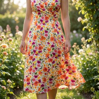 Viszkóz STRETCH Flowers Sonja digital print