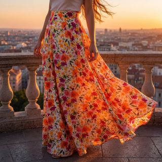 Viszkóz STRETCH Flowers Sonja digital print