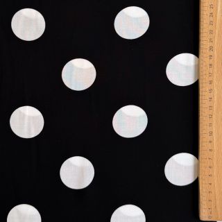 Viszkóz RADIANCE Polka BIG dot black