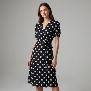Viszkóz RADIANCE Polka BIG dot black