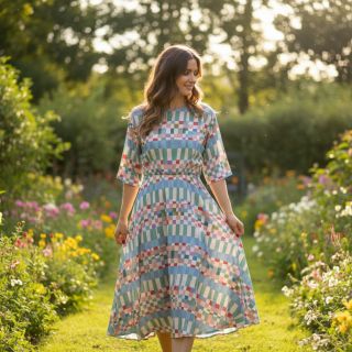 Viszkóz RADIANCE Fantasia multi digital print