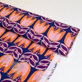 Viszkóz ECOVERO Flowers Celia cobalt