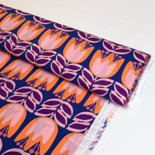 Viszkóz ECOVERO Flowers Celia cobalt