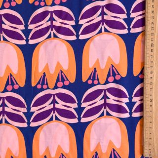 Viszkóz ECOVERO Flowers Celia cobalt