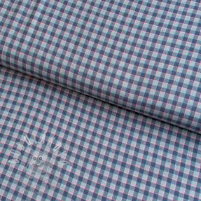 Pamutvászon YARN DYED Check Anabel teal