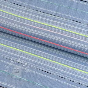 Pamutvászon YARN DYED NEON Stripe summer