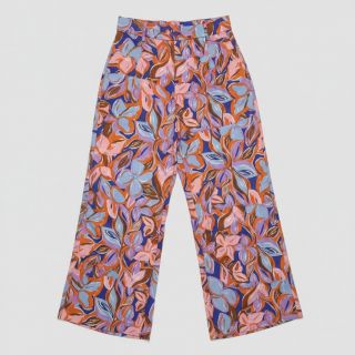 Pamutvászon VISCOSE Flowers dark petrol