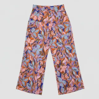 Pamutvászon VISCOSE Flowers dark petrol