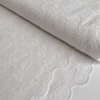 Pamutvászon EMBROIDERY 2 side Camelia