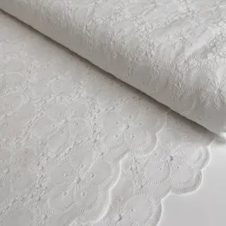Pamutvászon EMBROIDERY 2 side Camelia