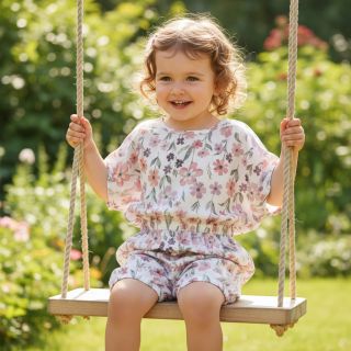 Dupla géz/muszlin Flowers Jana digital print