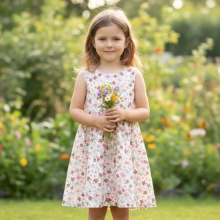 Dupla géz/muszlin Flowers Sisi digital print