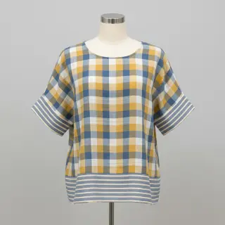 Dupla géz/muszlin DOUBLE SIDED Summer Check