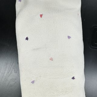 Kabát anyag TEDDY EMBROIDERY Hearts ecru 2nd class