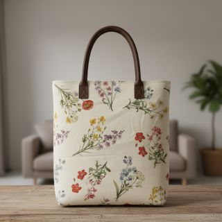 Dekorációs anyag Linenlook Delicate Floral Field digital print