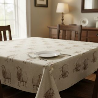 Dekorációs anyag Linenlook Pen Drawing Sheep digital print