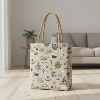 Dekorációs anyag Linenlook premium Nautical Doodle