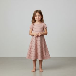Jersey RUFFLES powder pink