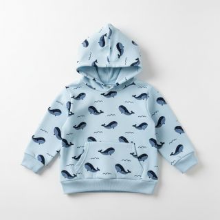 Szabadidő anyag fésült JOGGING Whales blue