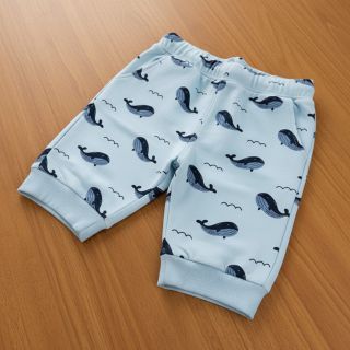 Szabadidő anyag fésült JOGGING Whales blue
