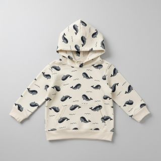 Szabadidő anyag fésült JOGGING Whales ecru