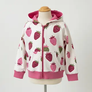 Szabadidő anyag fésült JOGGING Strawberries ecru
