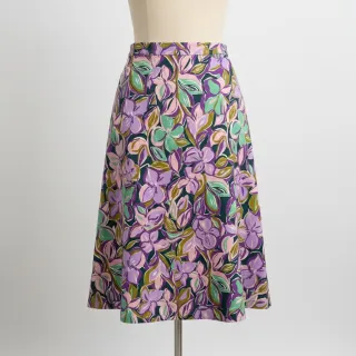 Pamutvászon VISCOSE Flowers cobalt
