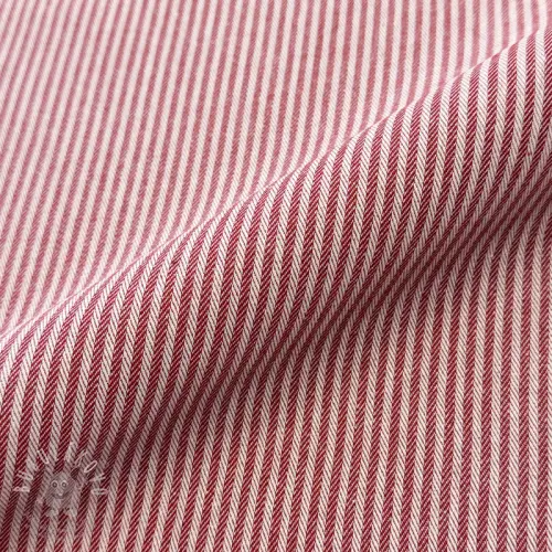 Dekorációs anyag DOBBY Colored stripe cherry