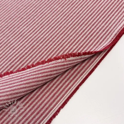 Dekorációs anyag DOBBY Colored stripe cherry