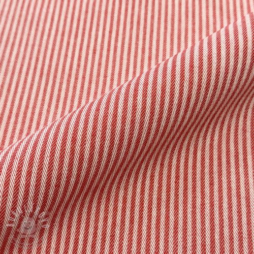 Dekorációs anyag DOBBY Colored stripe poppy red