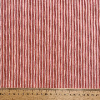 Dekorációs anyag DOBBY Colored stripe poppy red