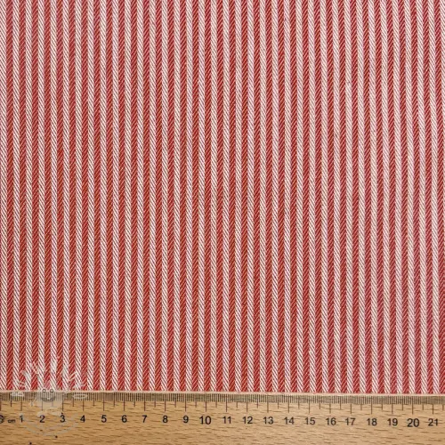 Dekorációs anyag DOBBY Colored stripe poppy red