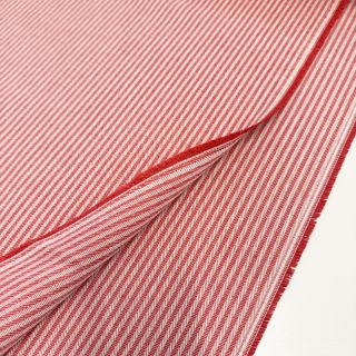 Dekorációs anyag DOBBY Colored stripe poppy red