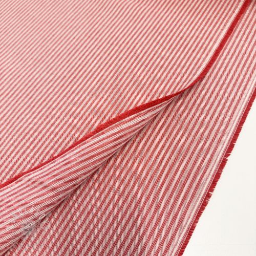 Dekorációs anyag DOBBY Colored stripe poppy red