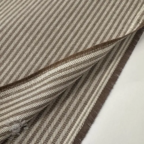 Dekorációs anyag DOBBY Colored stripe coffee