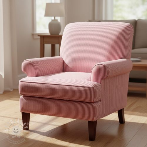 Dekorációs anyag DOBBY Colored stripe fuchsia