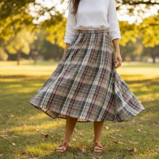 Pamutvászon YARN DYED Check Nina multi