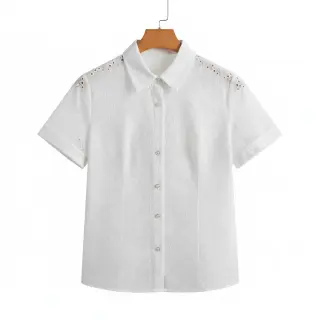 Pamutvászon EMBROIDERY 2 side Camelia