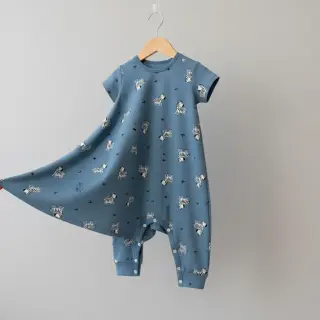 Pamutvászon FLANNEL Zebras blue