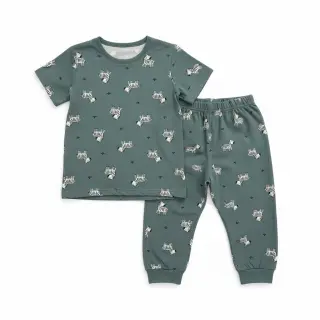 Pamutvászon FLANNEL Zebras green