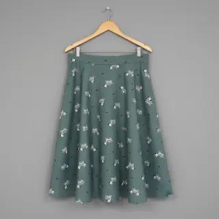 Pamutvászon FLANNEL Zebras green