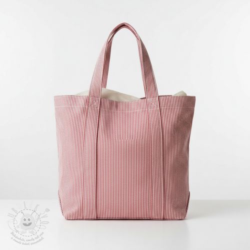 Dekorációs anyag DOBBY Colored stripe cherry