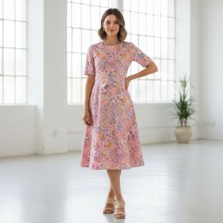 Pamutvászon VOILE Small hayppy flowers digital print